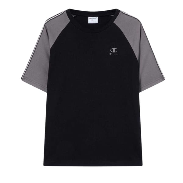 Champion Herr Tejp Logotyp Raglan T-shirt L Svart/Grå Black/Grey L