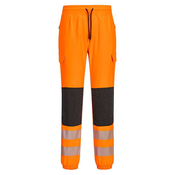 Portwest Herr KX3 Hi-Vis Flexibla Säkerhets Joggingbyxor L Oran Orange/Black L