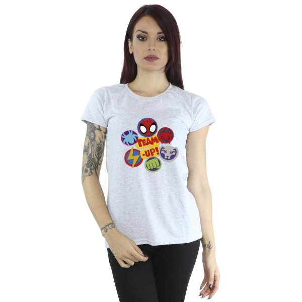 Marvel Womens/Ladies Spidey And His Amazing Friends Team Up Cot Sports Grey L