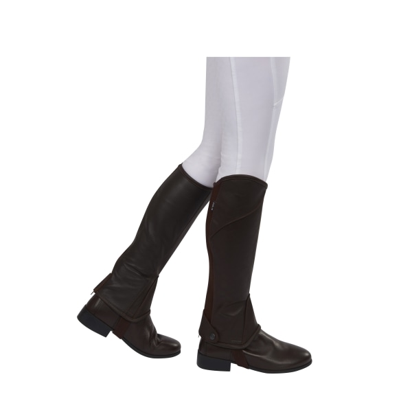 Dublin Childrens/Kids Stretch Fit Half Chaps Childs Xsmall Brow Brown Childs Xsmall