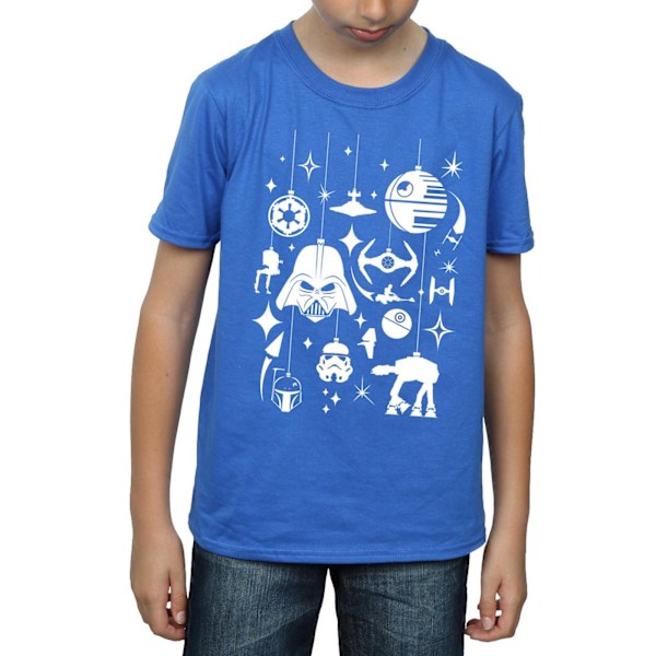 Star Wars Boys Jul Dekorationer T-Shirt 5-6 År Royal Blå Royal Blue 5-6 Years