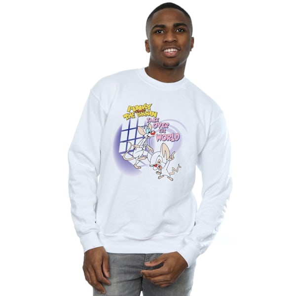 Animaniacs Herr Pinky och The Brain Take Over The World Sweatshirt White XL