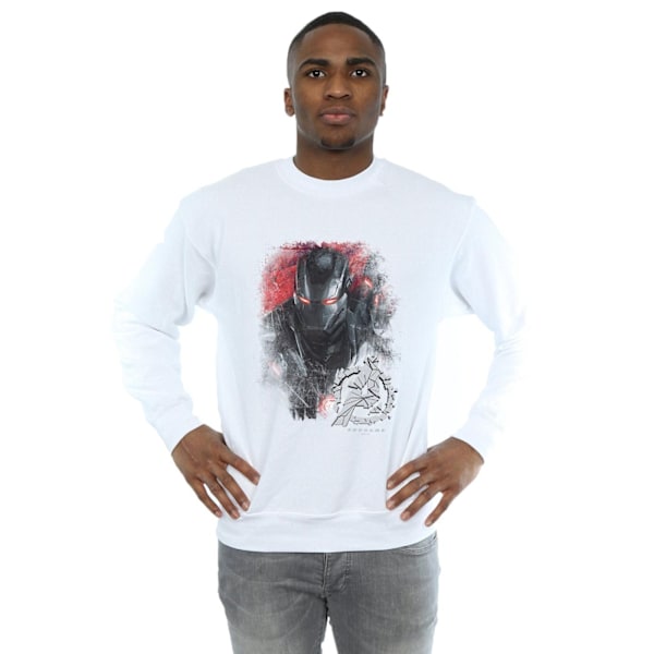 Marvel Mens Avengers Endgame War Machine Borstad Sweatshirt 5XL White 5XL