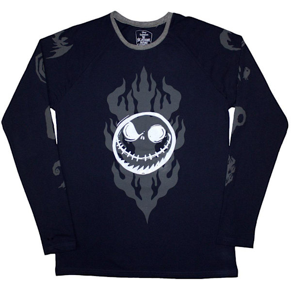 The Nightmare Before Christmas Unisex Vuxen Flaming Jack Långärmad Navy Blue M