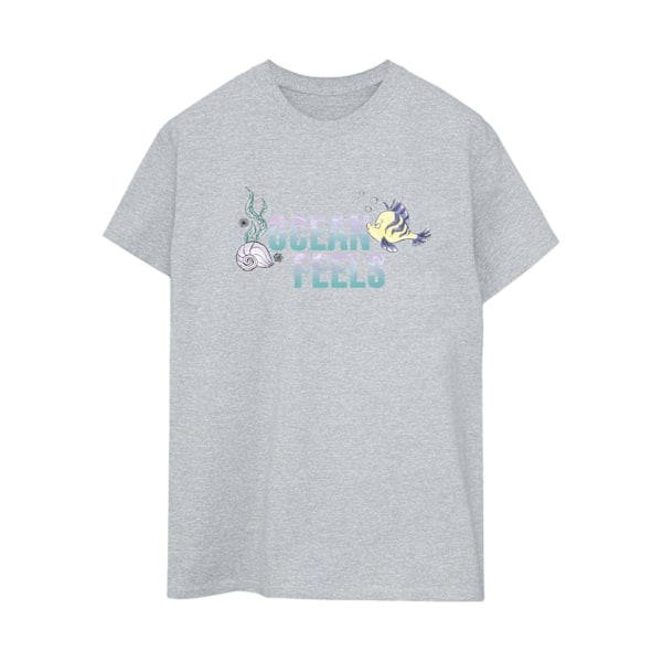 Disney Dam/Damer The Little Mermaid Ocean Cotton Boyfriend Sports Grey 4XL