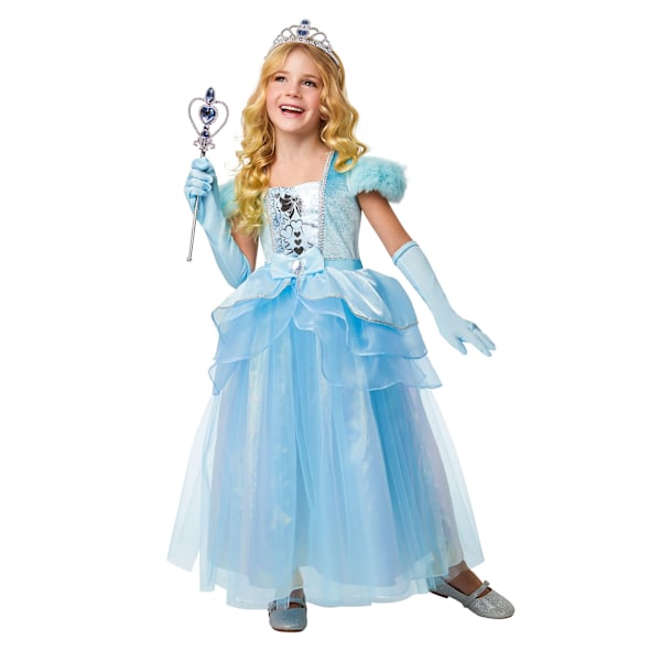Bristol Novelty Prinsessdräkt för flickor 3-4 år Blå Blue 3-4 Years