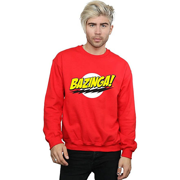 The Big Bang Theory Herr Bazinga Bomullströja M Röd Red M