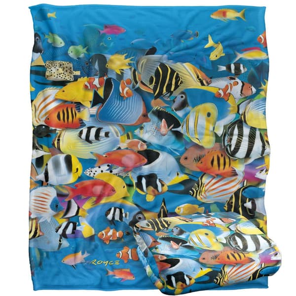 Royce McClure Day Dive Silky Tropical Fish Supersoft Filt 15 Multicoloured 152cm x 127cm