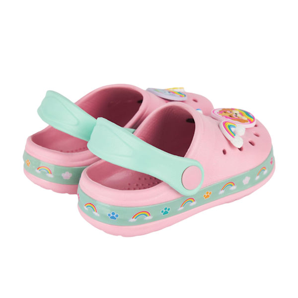 Paw Patrol Girls Skye & Everest Badge Clogs 10 UK Barn/Grön Pink/Green 10 UK Child