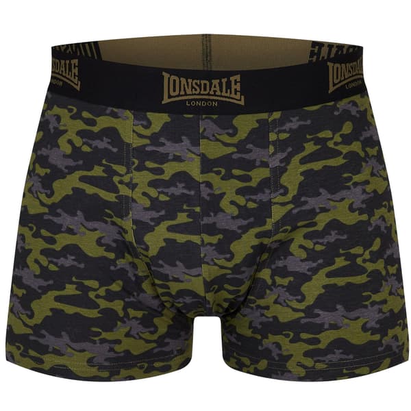 Lonsdale Herr Camo Boxershorts (2-pack) S Khaki Khaki S