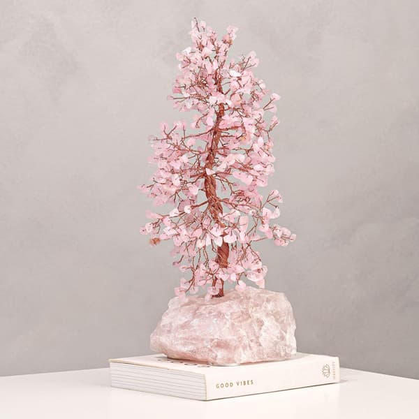 Ädelstensträd Rosenkvarts - Kärlek Stor One Size Rosa Pink One Size