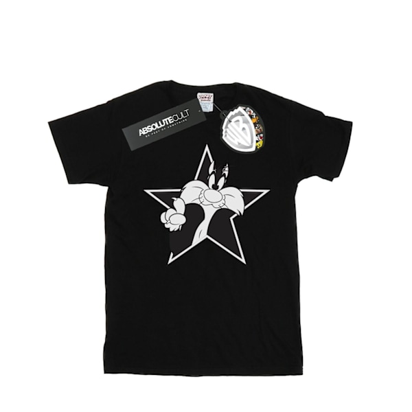 Looney Tunes Boys Sylvester Mono Star T-Shirt 9-11 år Svart Black 9-11 Years