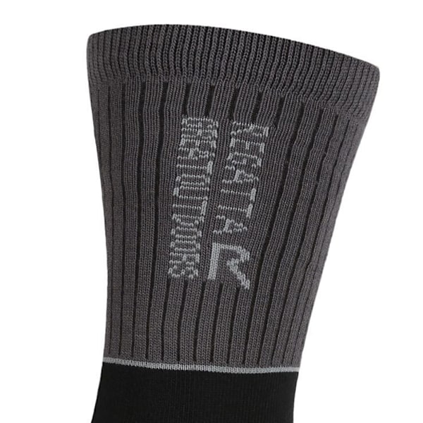 Regatta Herr Samaris 2 Season Socks (2-pack) 9 UK-12 UK Svart Black/Dark Steel 9 UK-12 UK