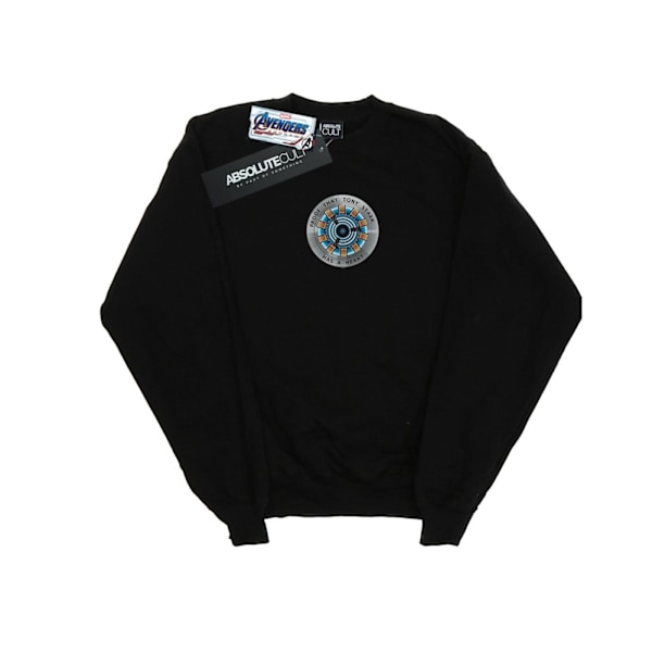 Marvel Mens Avengers Endgame Tony Stark Hjärta Sweatshirt S Svart Black S