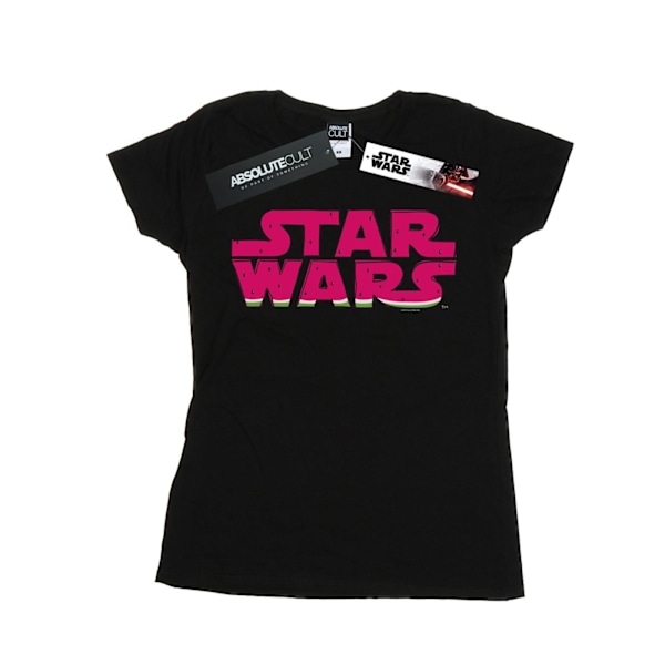 Star Wars Dam/Kvinnor Vattenmelon Logo Bomull T-shirt XL Svart Black XL