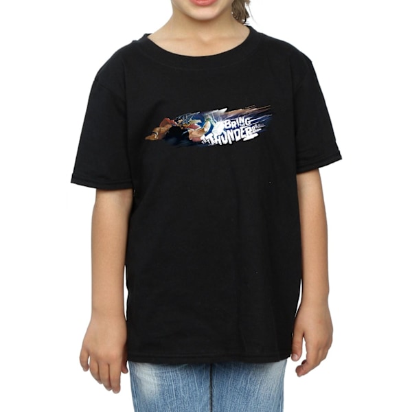 Marvel Girls Thor Bring The Thunder Bomull T-shirt 12-13 år Black 12-13 Years