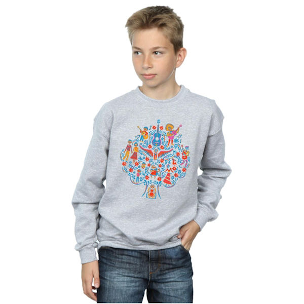 Disney Boys Coco Tree Pattern Sweatshirt 7-8 år Sports Grey Sports Grey 7-8 Years