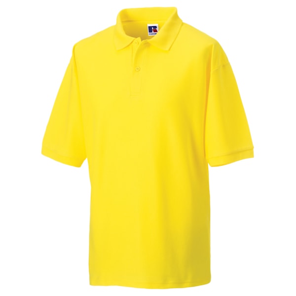 Russell Herr Classic Kortärmad Polycotton Pikétröja L Gul Yellow L