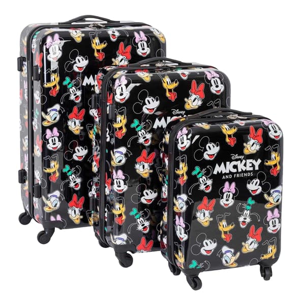 Mickey Mouse & Friends Resväskeset (3-pack) 26 tum Svart Black 26in