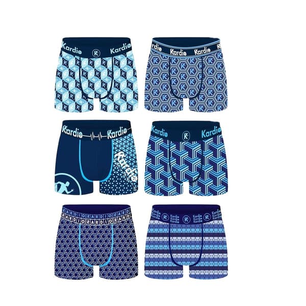 Kardio Prestanda Boxershorts för män (6-pack) S Blå Blue S