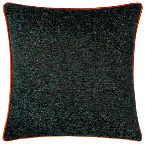 Paoletti Chenille Kuddeöverdrag med Kant 50cm x 50cm Smaragdgrön Emerald 50cm x 50cm