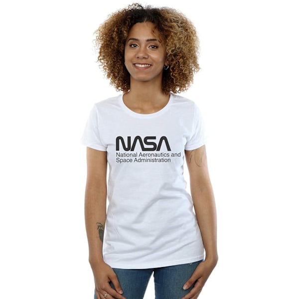 NASA Unisex Vuxen Logo T-Shirt L Vit/Svart White/Black L