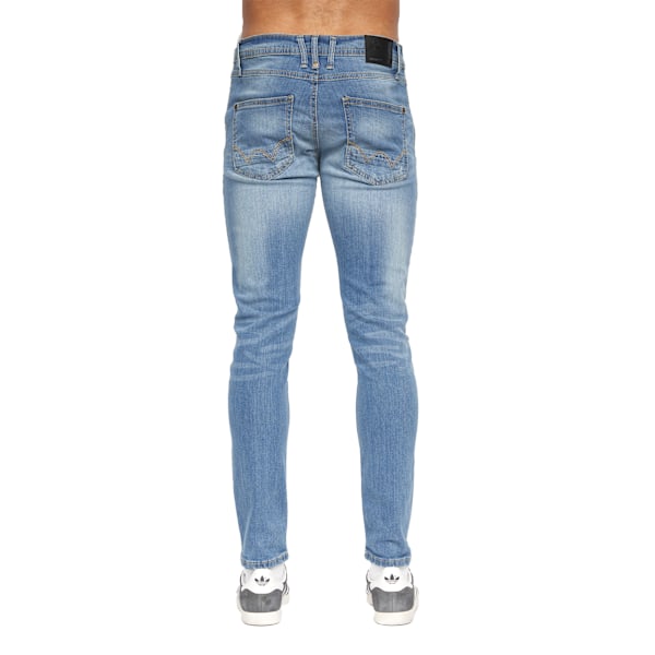 Duck and Cover Herr Tranfold Slim Jeans 32R Ljus Tvättad Light Wash 32R