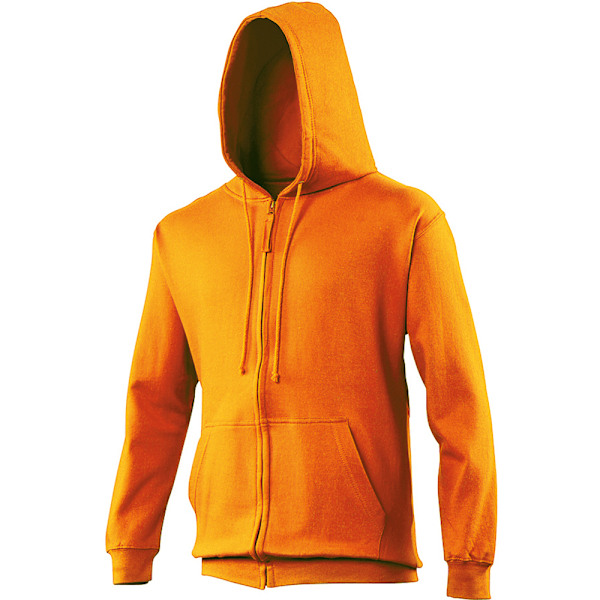 Awdis Plain Mens Hooded Full Zip Hoodie / Zoodie M Orange Crush Orange Crush M