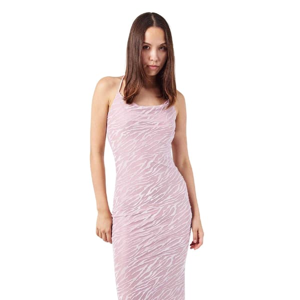 Grace Jacob Dam/Kvinnor Zebra-mönstrad Ärmlös Maxiklänning 12 Pink 12 UK