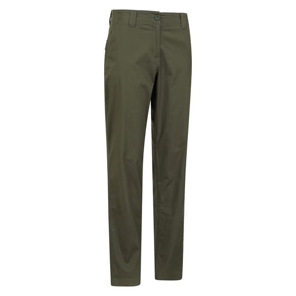 Mountain Warehouse Dam/Damer Coastal Stretch Regular Byxor Khaki Green 12 UK