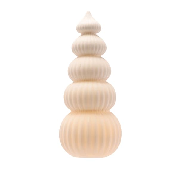 Keramisk 27cm LED-upplyst Julgran One Size Vit White One Size