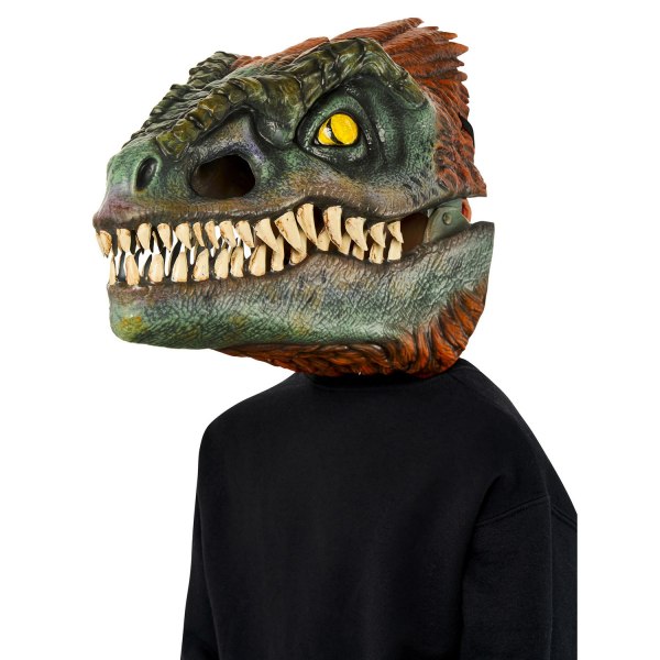 Jurassic World Pyroraptor Rörliga käkar Mask One Size Grön/Oran Green/Orange One Size
