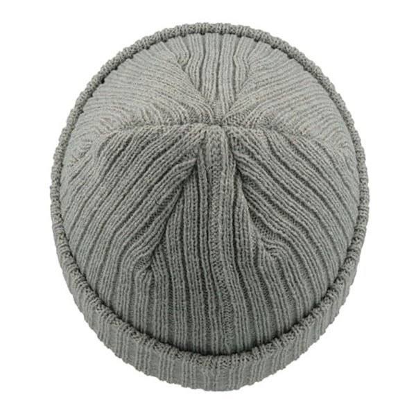 Atlantis Unisex Docker Short Beanie Med Uppvik En Storlek Grå Grey Melange One Size