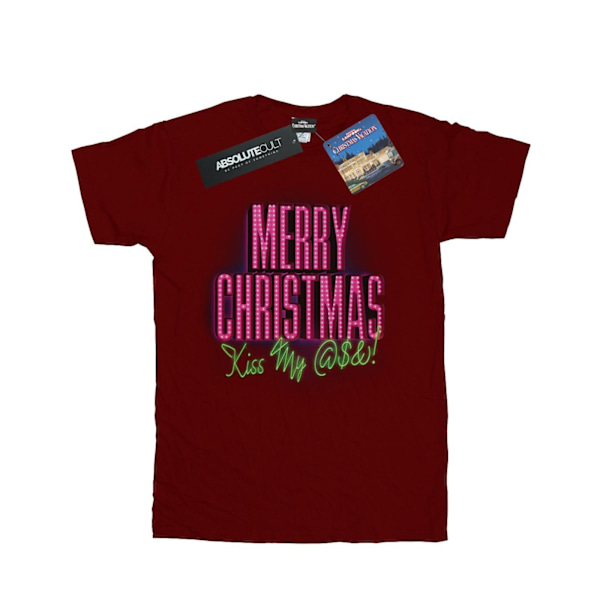 National Lampoon's Christmas Vacation Boys Kiss My Ass T-Shirt Burgundy 7-8 Years