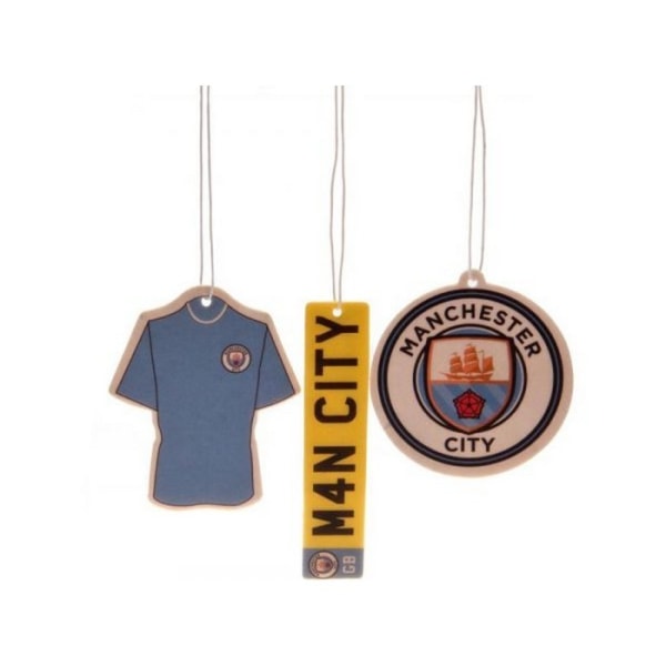 Manchester City FC Air Freshener Set (Pack med 3) One Size Vit White/Blue/Yellow One Size