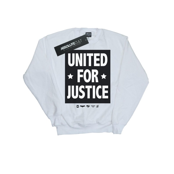 DC Comics Man Justice League United For Justice Sweatshirt SW White S