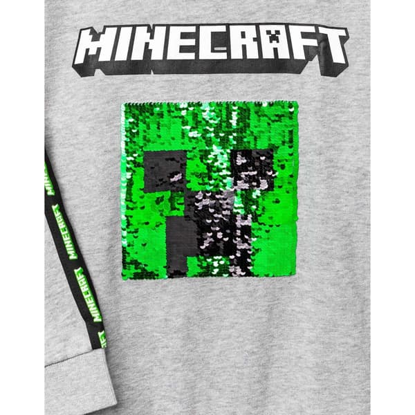 Minecraft Barn/Barn Sequin Flip Sweatshirt 13-14 År Grå Grey 13-14 Years