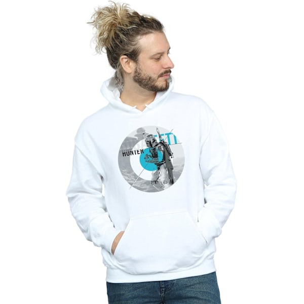 Star Wars Herr Boba Fett Bounty Hunter Cirkel Hoodie L Vit White L