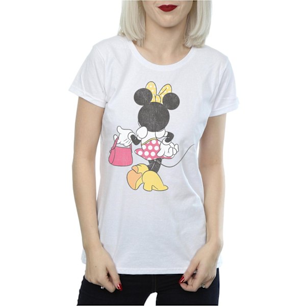 Disney Dam/Kvinnor Minnie Mouse Bak Pose Bomull T-shirt XXL White XXL