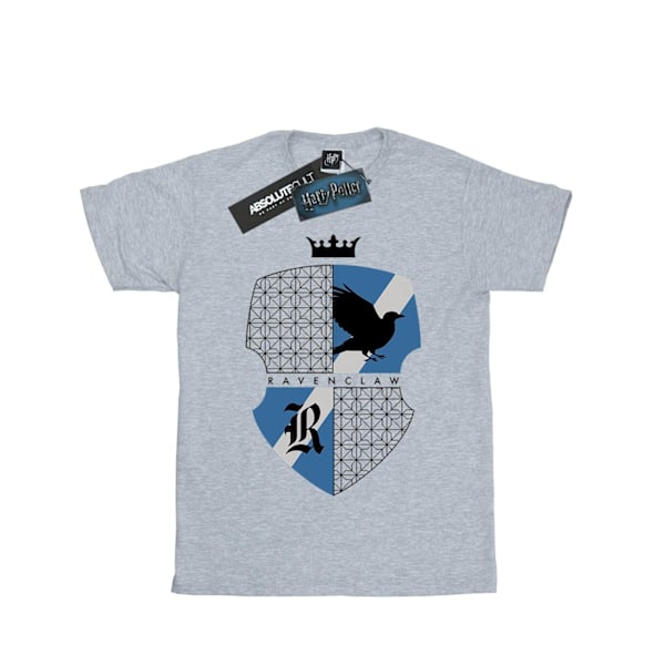 Harry Potter Pojkar Ravenclaw Sköld T-shirt 5-6 År Sports Grå Sports Grey 5-6 Years