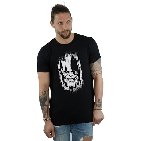 Avengers Infinity War Herr Thanos Ansikte Bomull T-shirt S Svart Black S