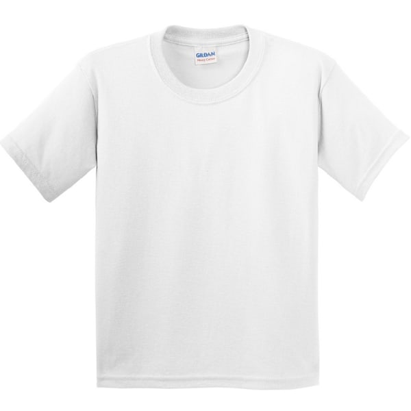 Gildan Youth Unisex Heavy Cotton T-Shirt XS Vit White XS