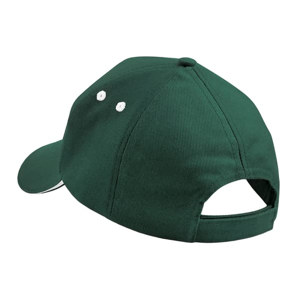 Beechfield Unisex Ultimate 5 Panel Kontrast Basebollkeps med S Bottle Green/White One Size