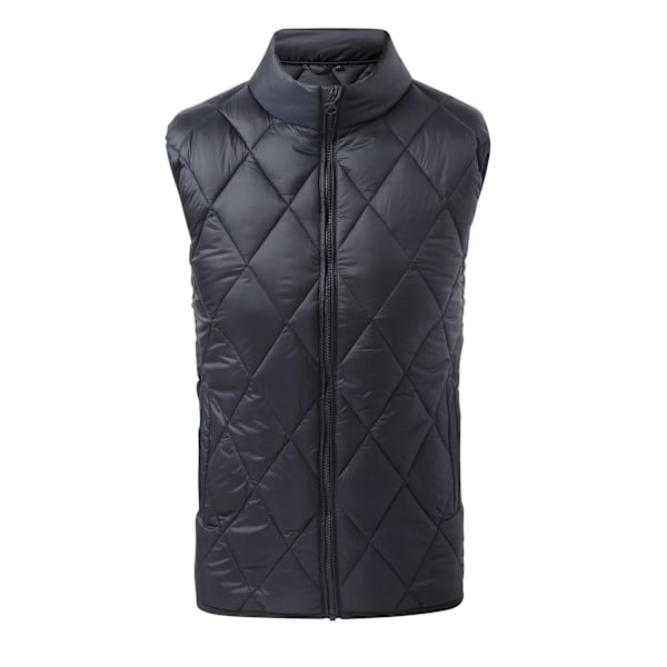 2786 Herr Diamant Rutad Vadderad Väst XL Marinblå Navy XL