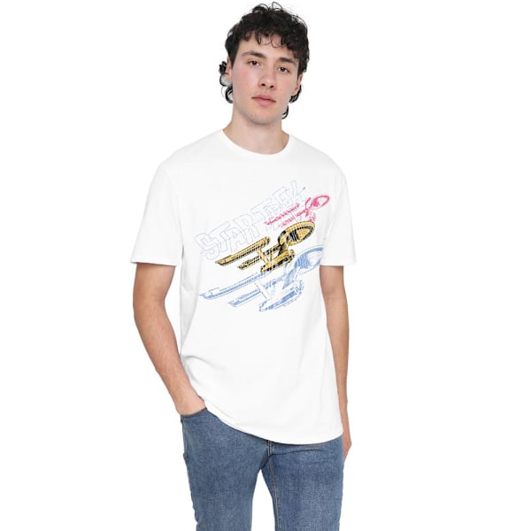 Star Trek Herr Tri Enterprise Retro T-Shirt L Vit White L