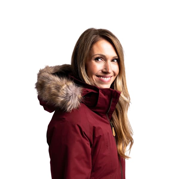 Trespass Dam Parka Celebrity Isolerad Längre Längd Dark Cherry XL