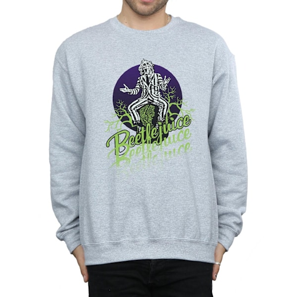 Beetlejuice Herr Faded Pose Sweatshirt XXL Sports Grey Sports Grey XXL