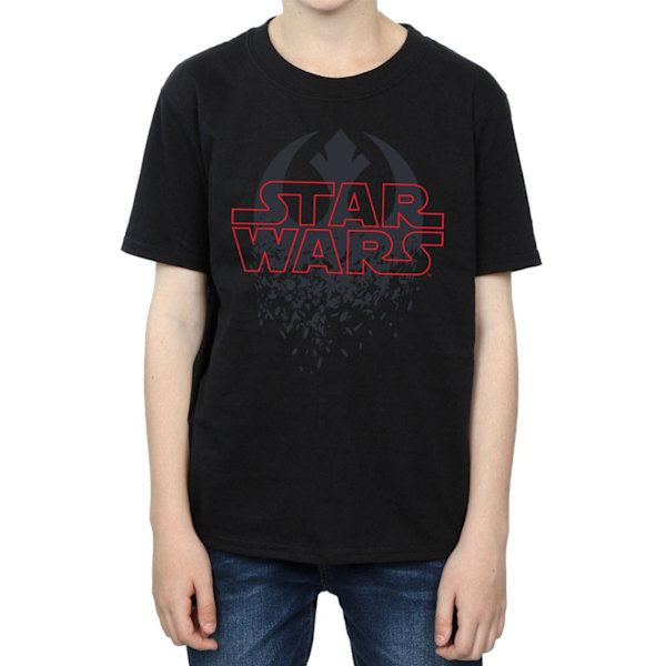 Star Wars Boys The Last Jedi Shattered Emblem T-Shirt 7-8 år Black 7-8 Years