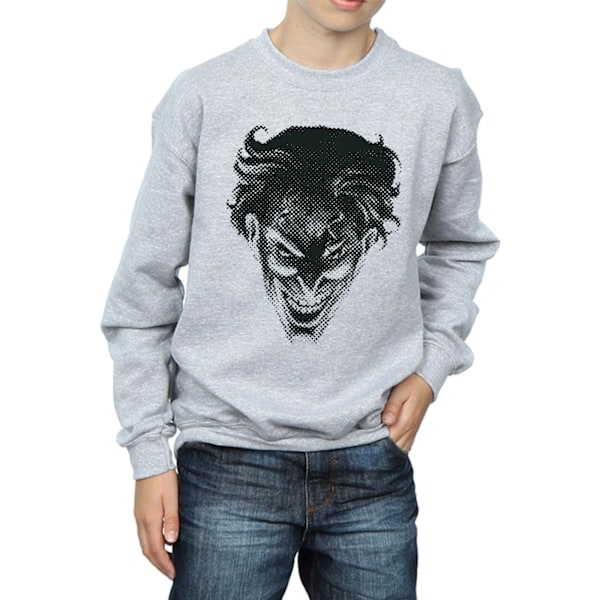 DC Comics Boys The Joker Spot Face Sweatshirt 7-8 år Sport Sports Grey 7-8 Years