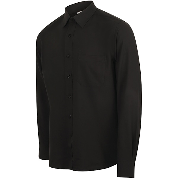 Henbury Herr Wicking Långärmad Arbetsskjorta 3XL Svart Black 3XL